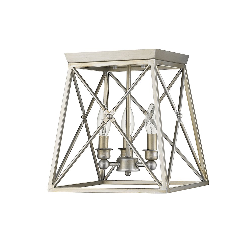 Z-Lite 3 Light Flush Mount. Picture 4