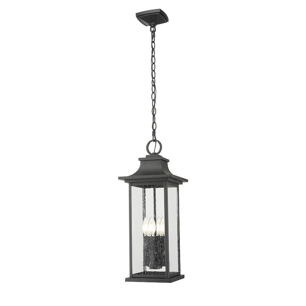 Z-Lite 4 Light Outdoor Chain Mount Ceiling Fixture. Picture 1