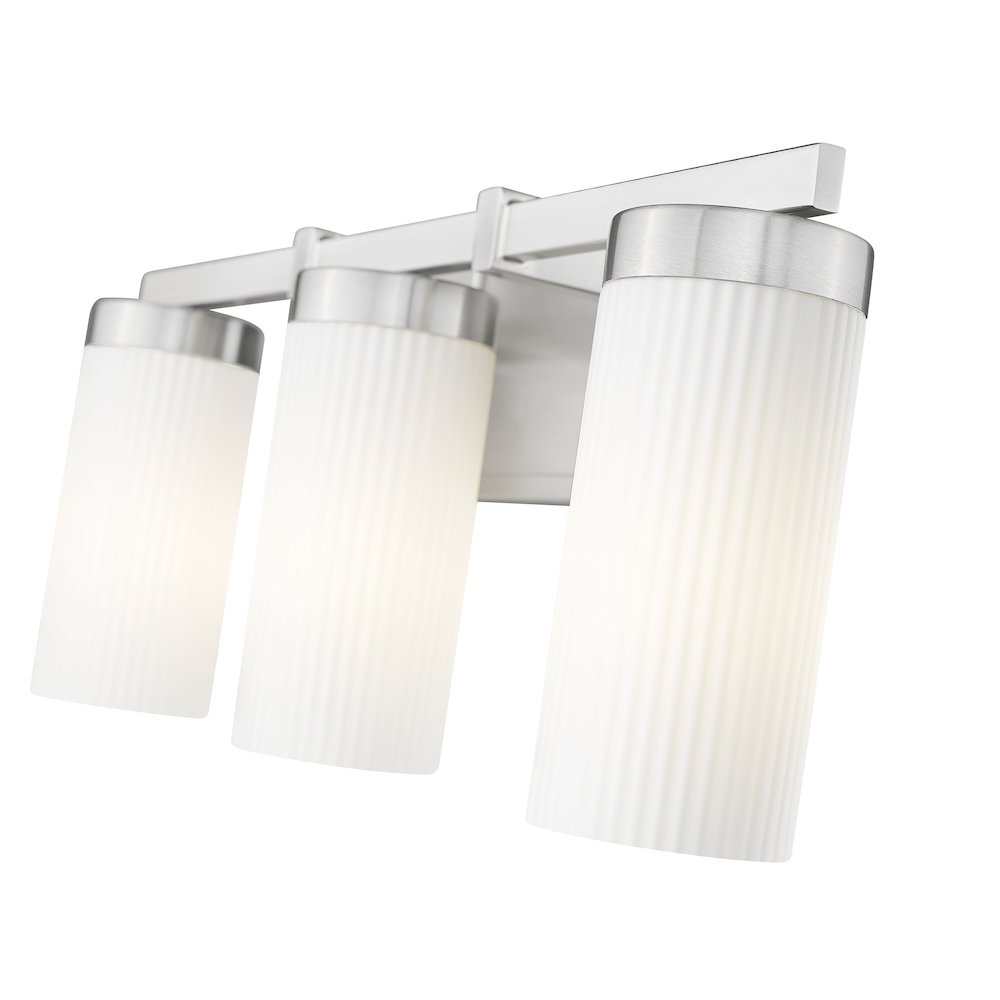 Z-Lite Danica 3 Light Vanity in Brushed Nickel color, Steel frame. Picture 4