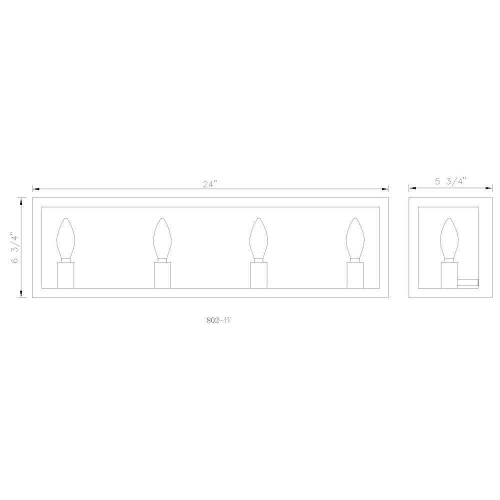 Z-Lite 4 Light Vanity. Picture 8