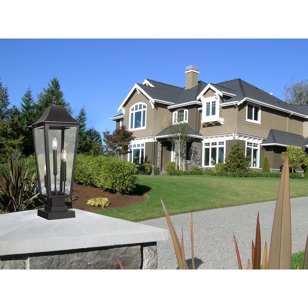 Z-Lite 3 Light Outdoor Pier Mounted Fixture. Picture 7