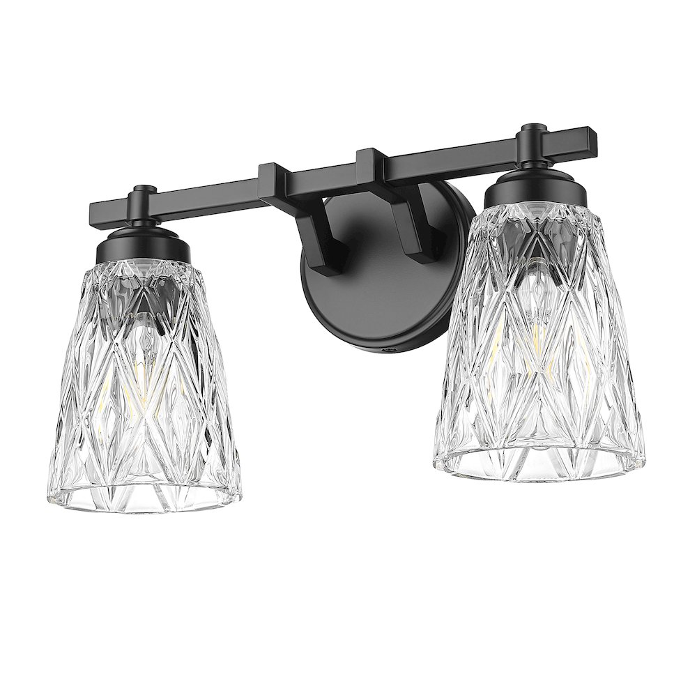 Z-Lite 2 Light Vanity, Matte Black. Picture 7