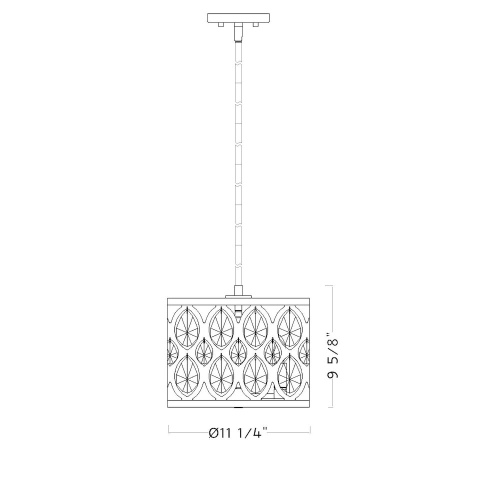 Z-Lite 3 Light Chandelier. Picture 8