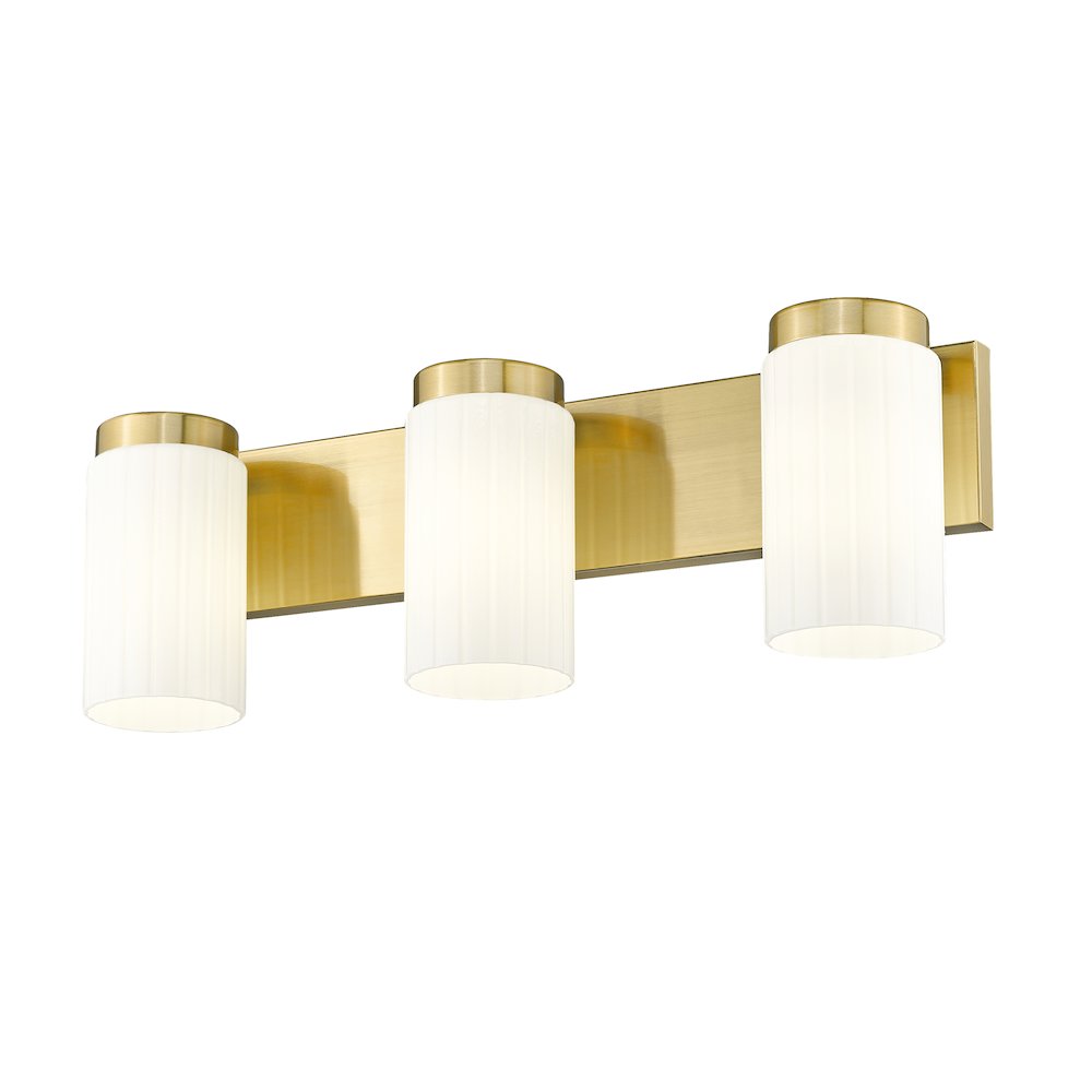 Z-Lite Burk 3 Light Vanity, Luxe Gold. Picture 2