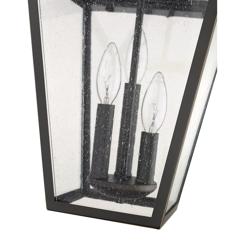 Z-Lite Talbot 3 Light Outdoor Chain Mount Ceiling Fixture, Oil Rubbed Bronze. Picture 4