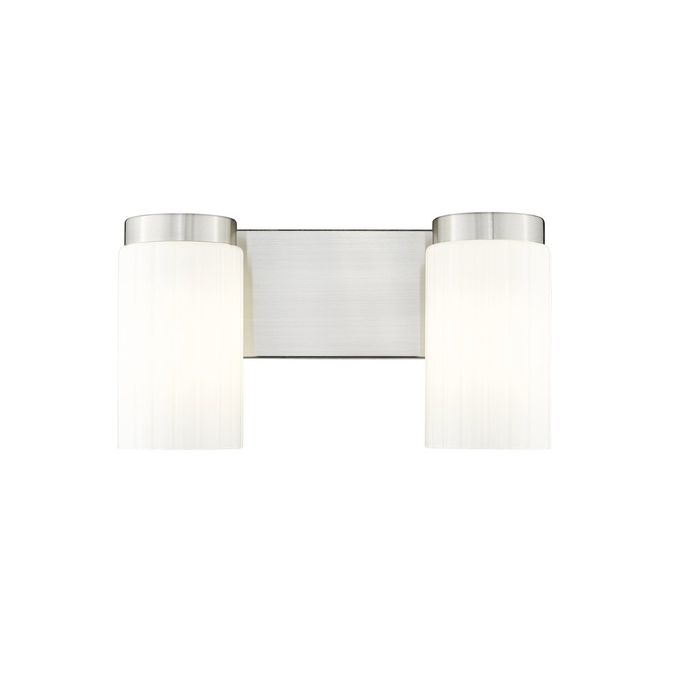 Z-Lite Burk 2 Light Vanity, Brushed Nickel. Picture 3