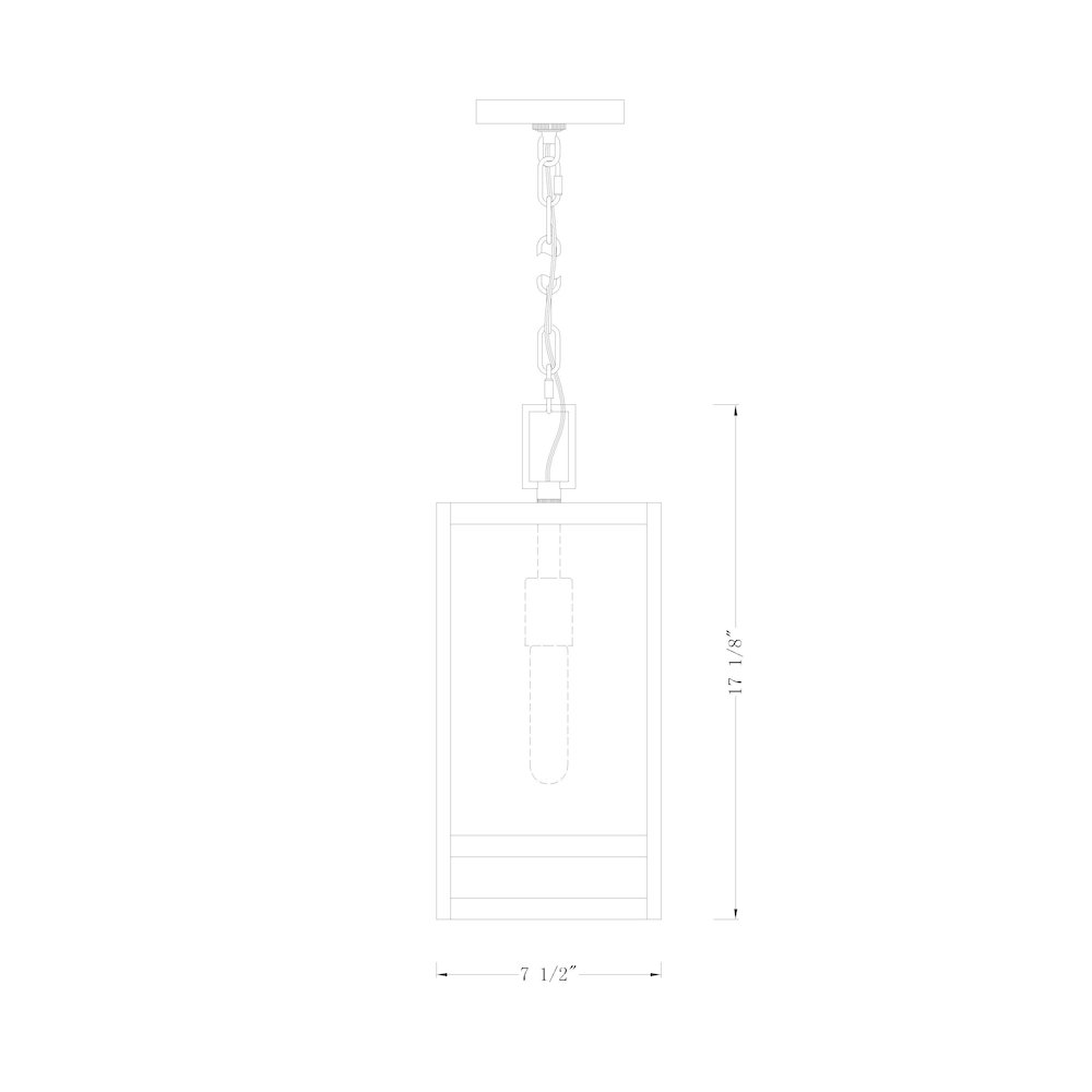 Z-Lite 1 Light Outdoor Chain Mount Ceiling Fixture. Picture 8