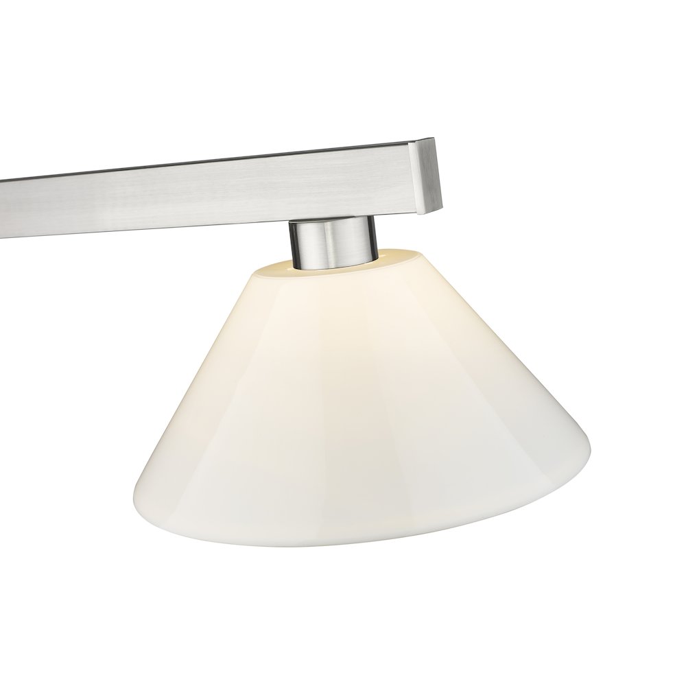 Z-Lite Cobalt 3 Light Billiard, Steel Frame, White Shade Color. Picture 4