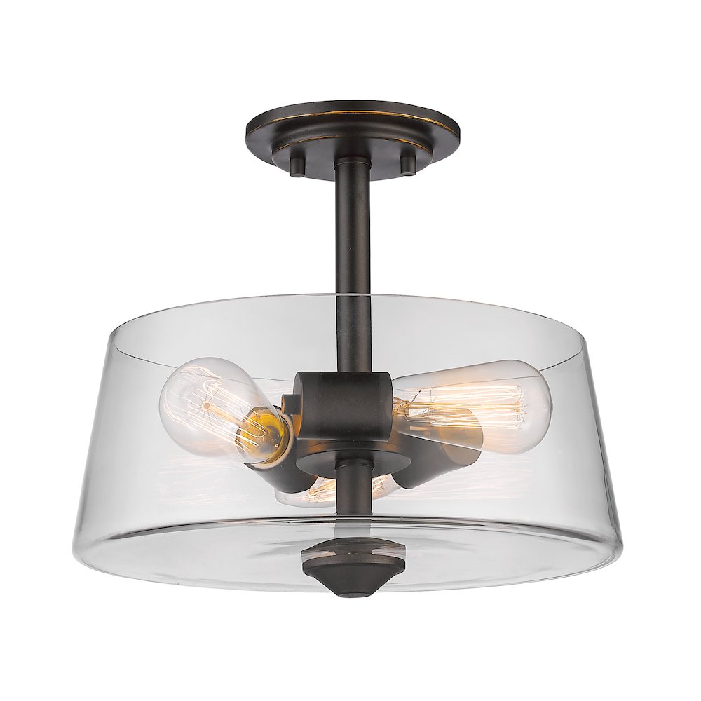 Z-Lite 3 Light Semi Flush Mount. Picture 1
