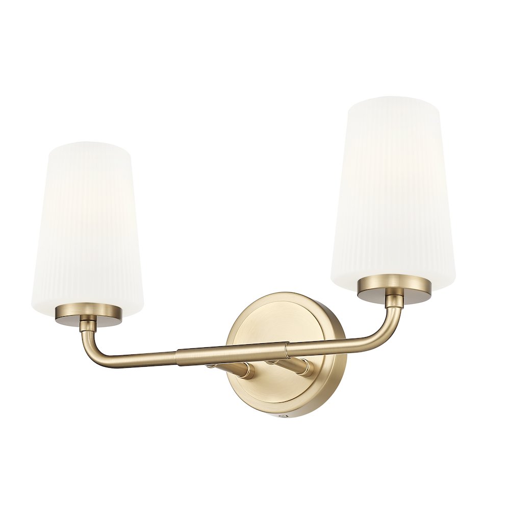 Z-Lite Montford 2 Light Vanity in Modern Gold color, Steel frame. Picture 3