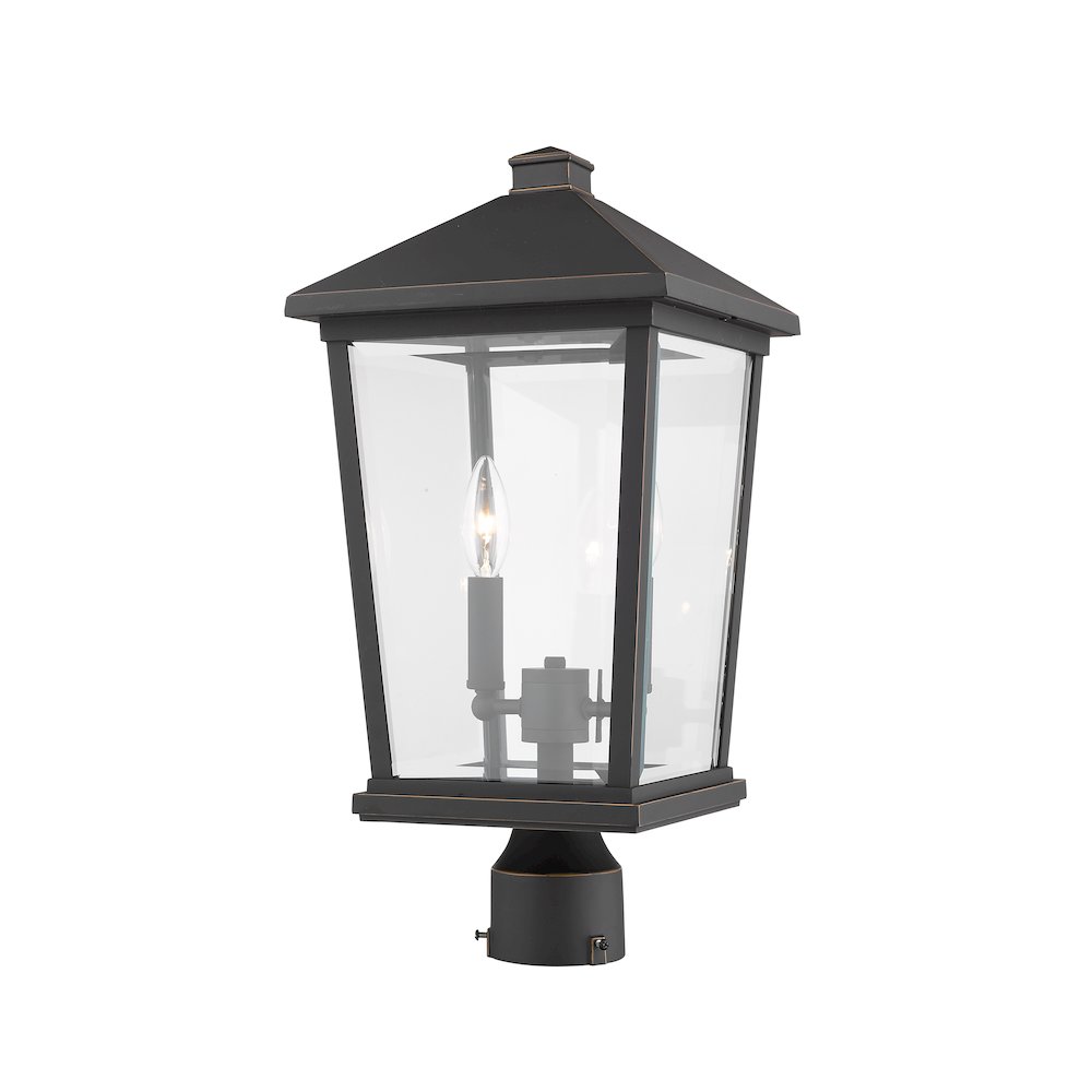 Z-Lite 2 Light Outdoor Post Mount Fixture. Picture 2
