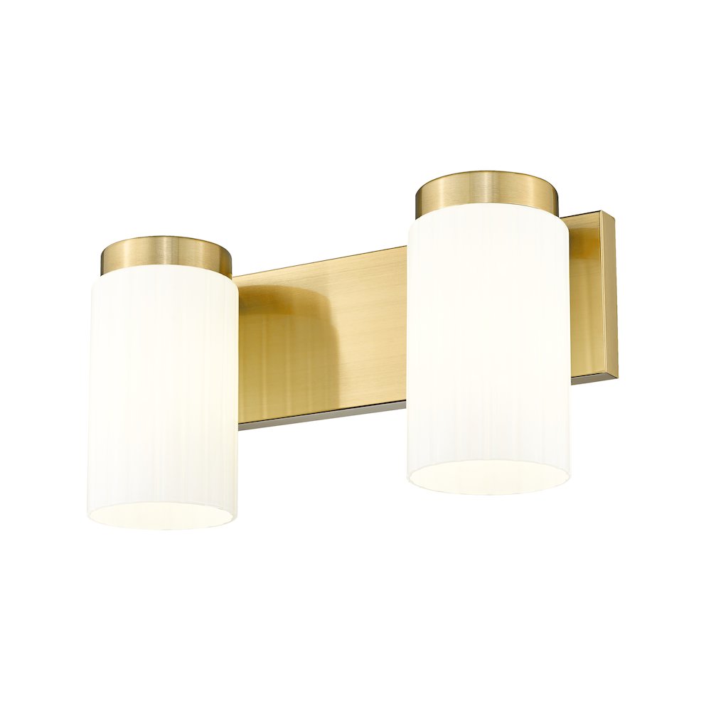 Z-Lite Burk 2 Light Vanity, Luxe Gold. Picture 2