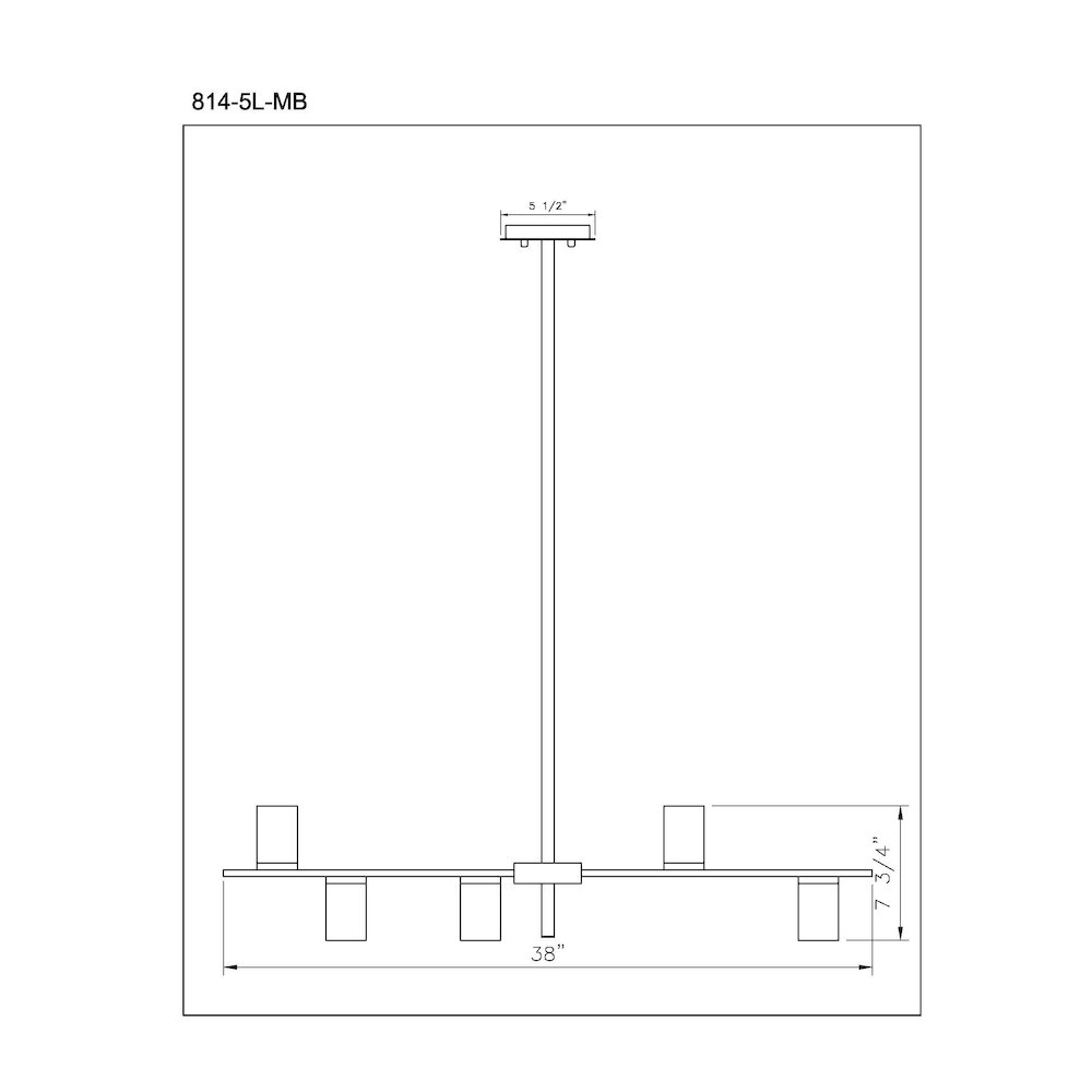 Z-Lite 5 Light Linear Chandelier. Picture 8