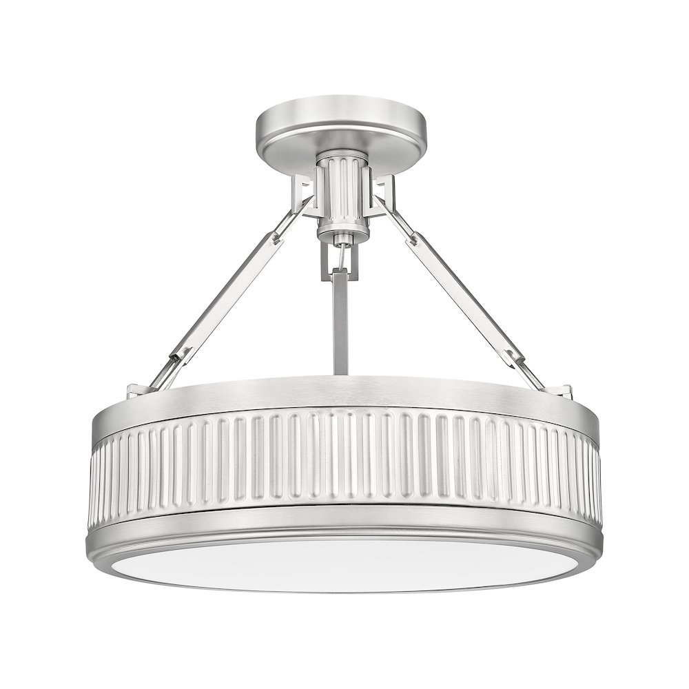 Z-Lite 1 Light Semi Flush Mount, Satin Nickel. Picture 7