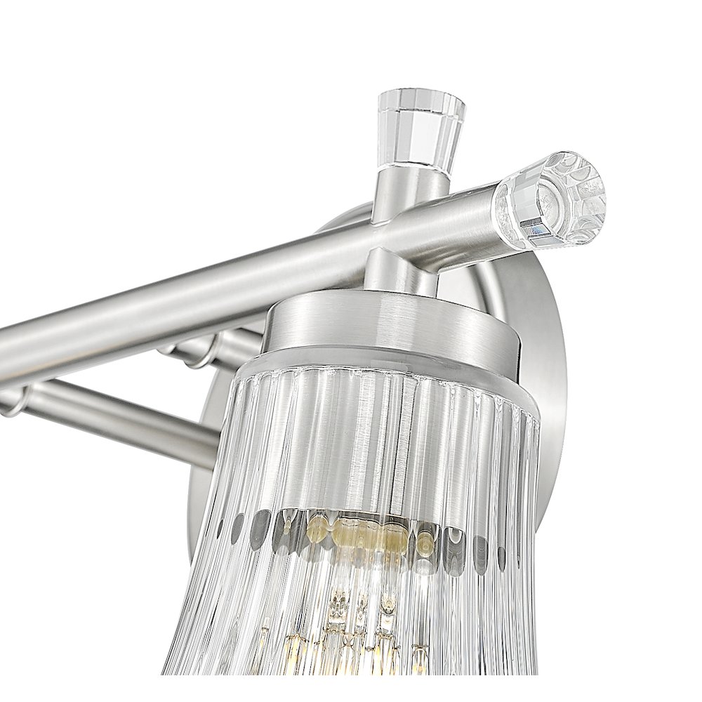 Z-Lite Belle 2 Light Vanity in Brushed Nickel color, Steel frame. Picture 4