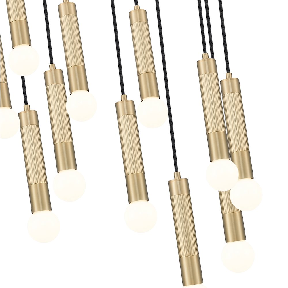 Z-Lite Stari 11 Light Chandelier in Modern Gold color, Steel frame. Picture 4