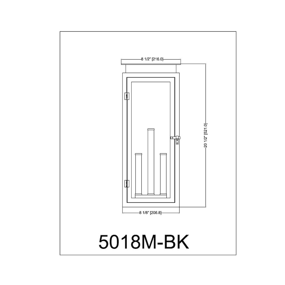 Z-Lite 3 Light Outdoor Wall Light. Picture 8