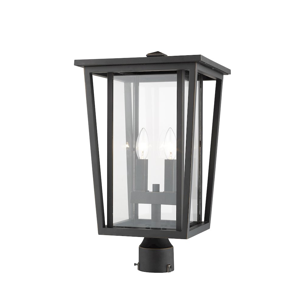 Z-Lite 2 Light Outdoor Post Mount Fixture. Picture 2
