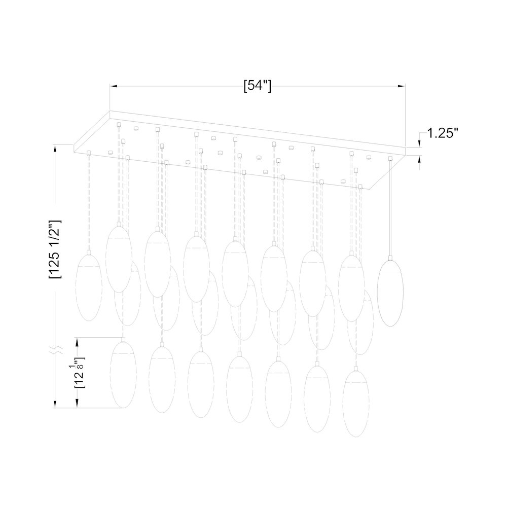 Z-Lite 23 Light Linear Chandelier. Picture 8