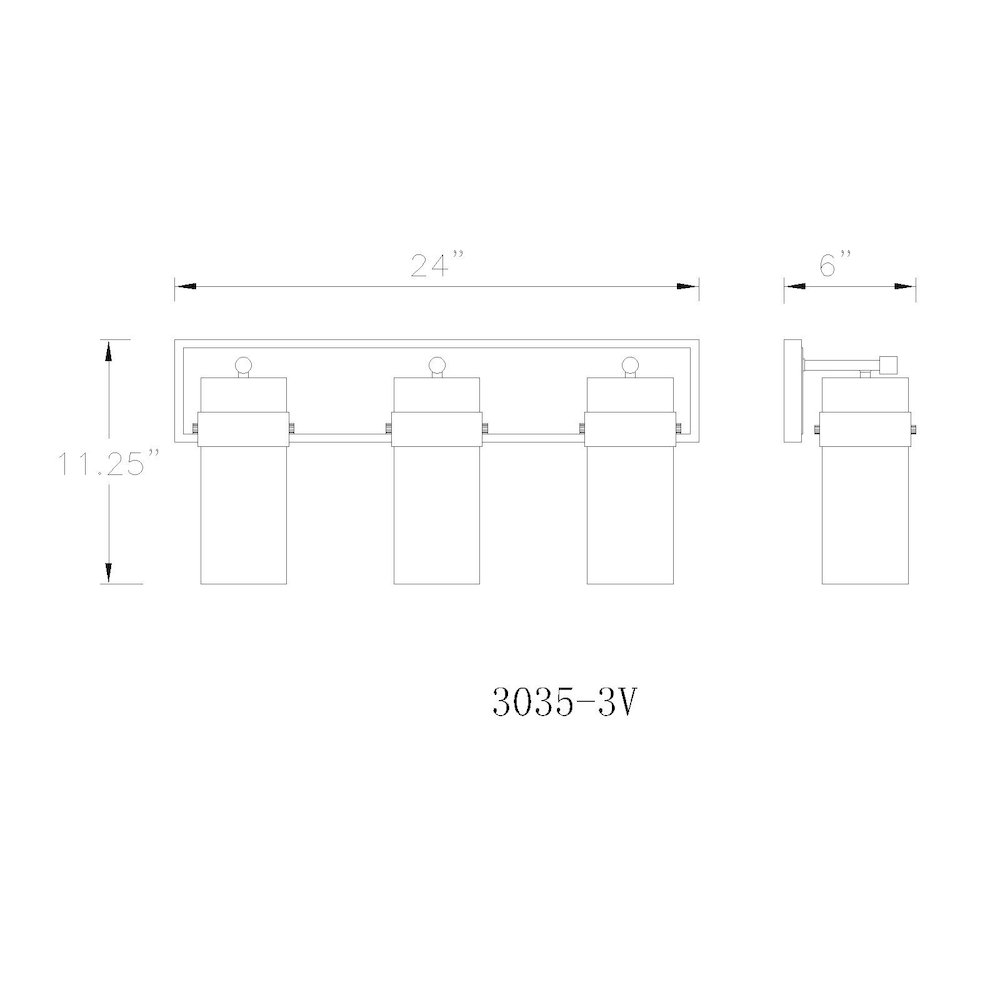 Z-Lite 3 Light Vanity. Picture 8