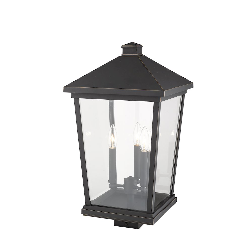 Z-Lite 3 Light Outdoor Post Mount Fixture. Picture 3