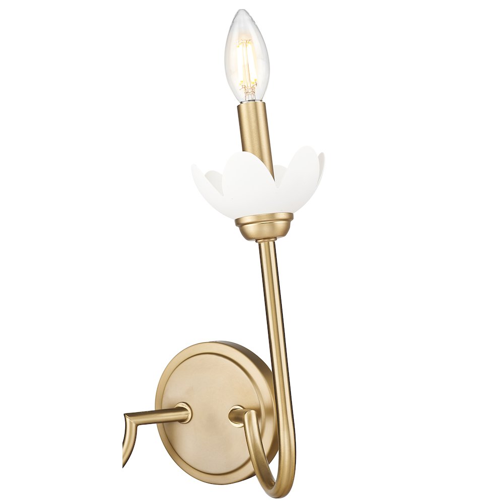 Z-Lite Allistair 2 Light Wall Sconce in Modern Gold color, Steel frame. Picture 4