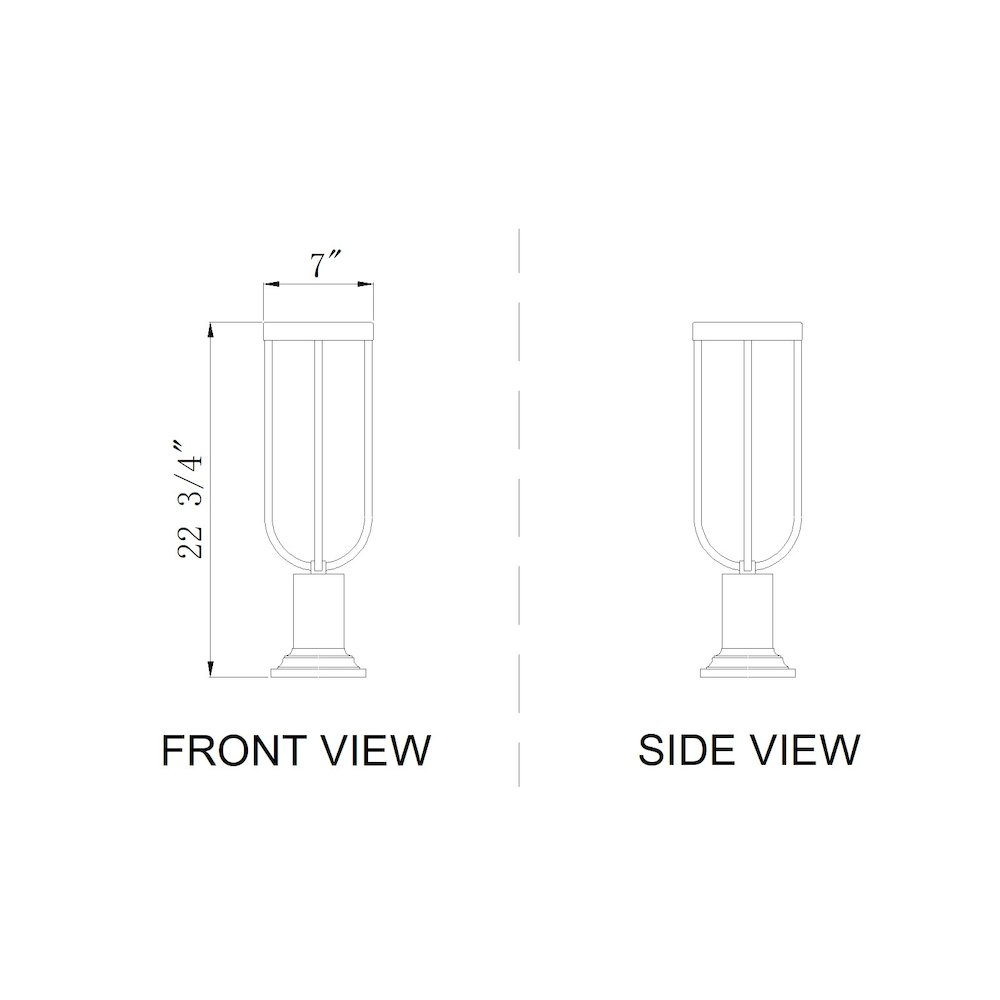 Z-Lite 1 Light Outdoor Pier Mounted Fixture. Picture 8