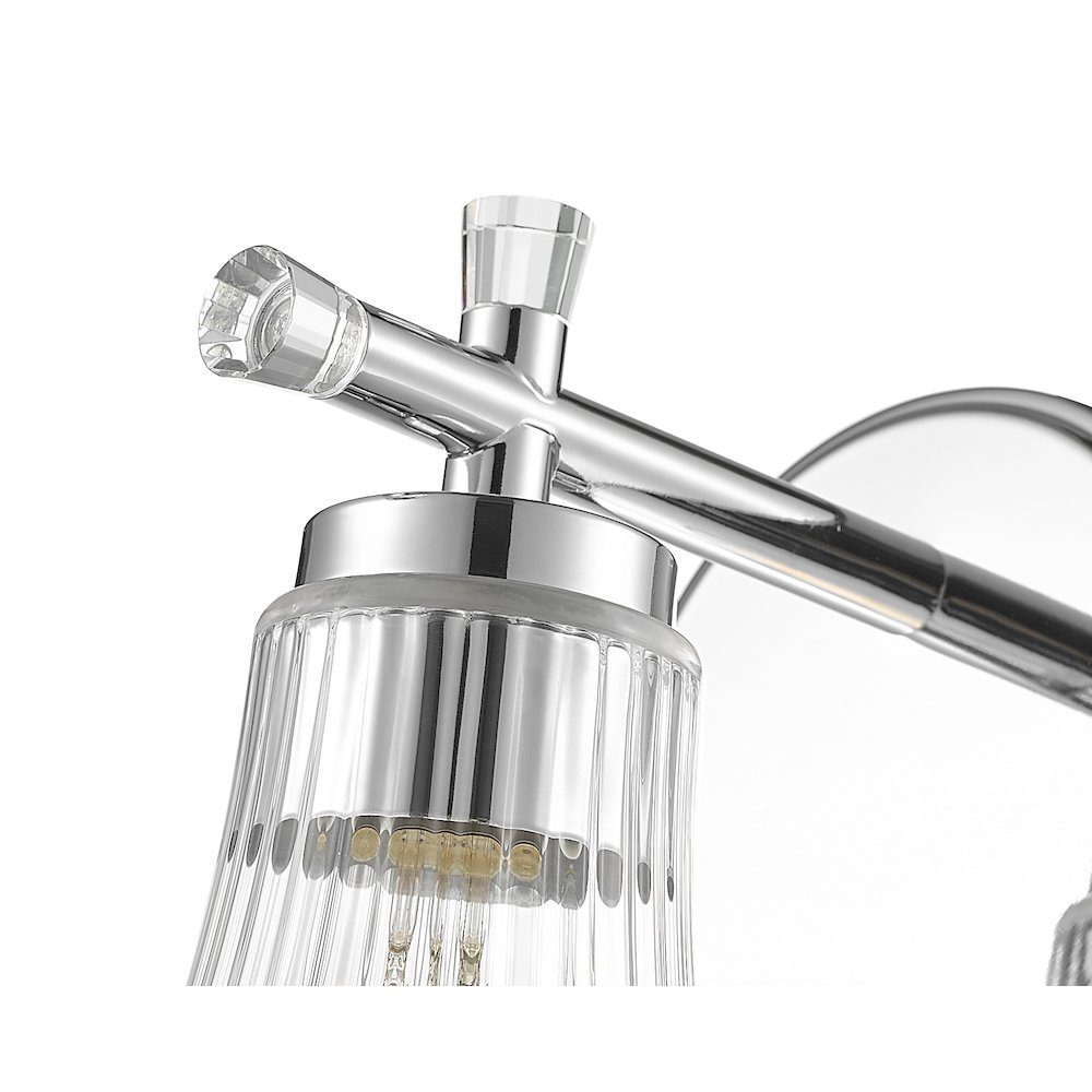Z-Lite Belle 1 Light Wall Sconce in Chrome color, Steel frame. Picture 4