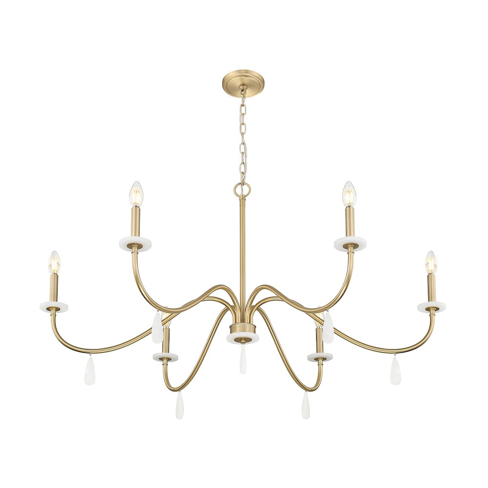 Z-Lite 6 Light Chandelier, Mordern Gold. Picture 2