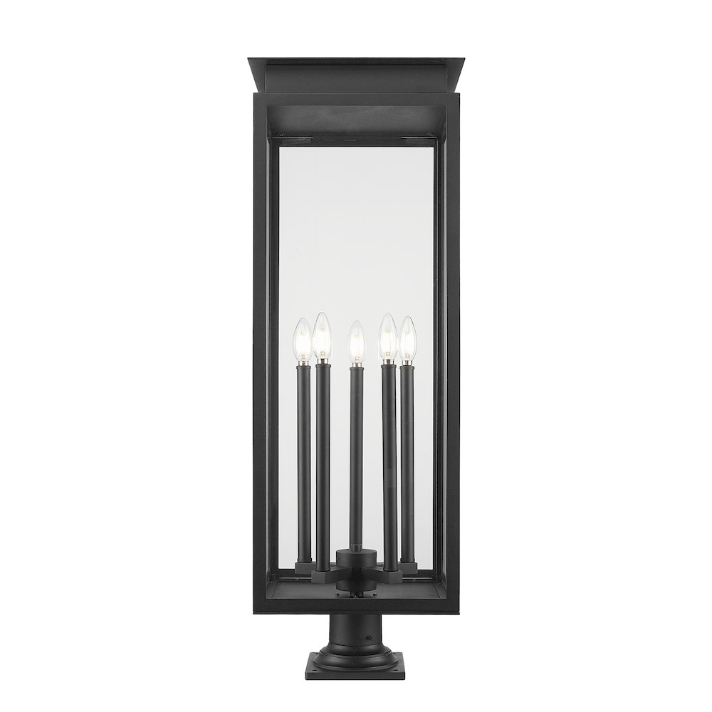 Z-Lite 5 Light Outdoor Pier Mounted Fixture. Picture 3