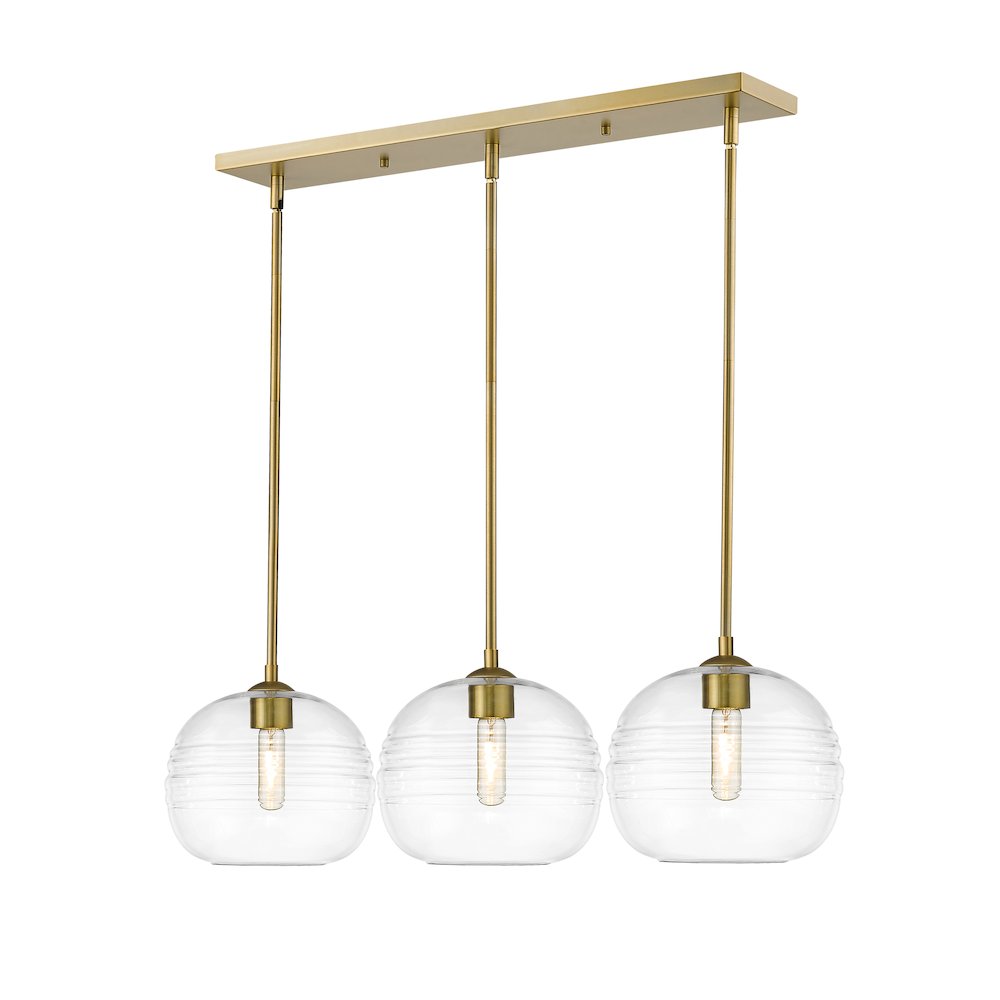 Z-Lite 3 Light Linear Chandelier. Picture 3