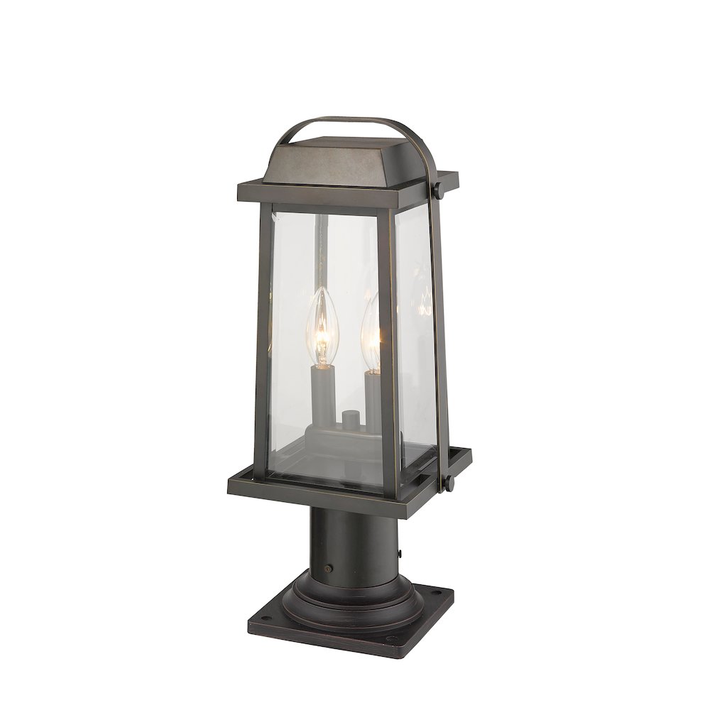 Z-Lite 2 Light Outdoor Pier Mounted Fixture. Picture 3