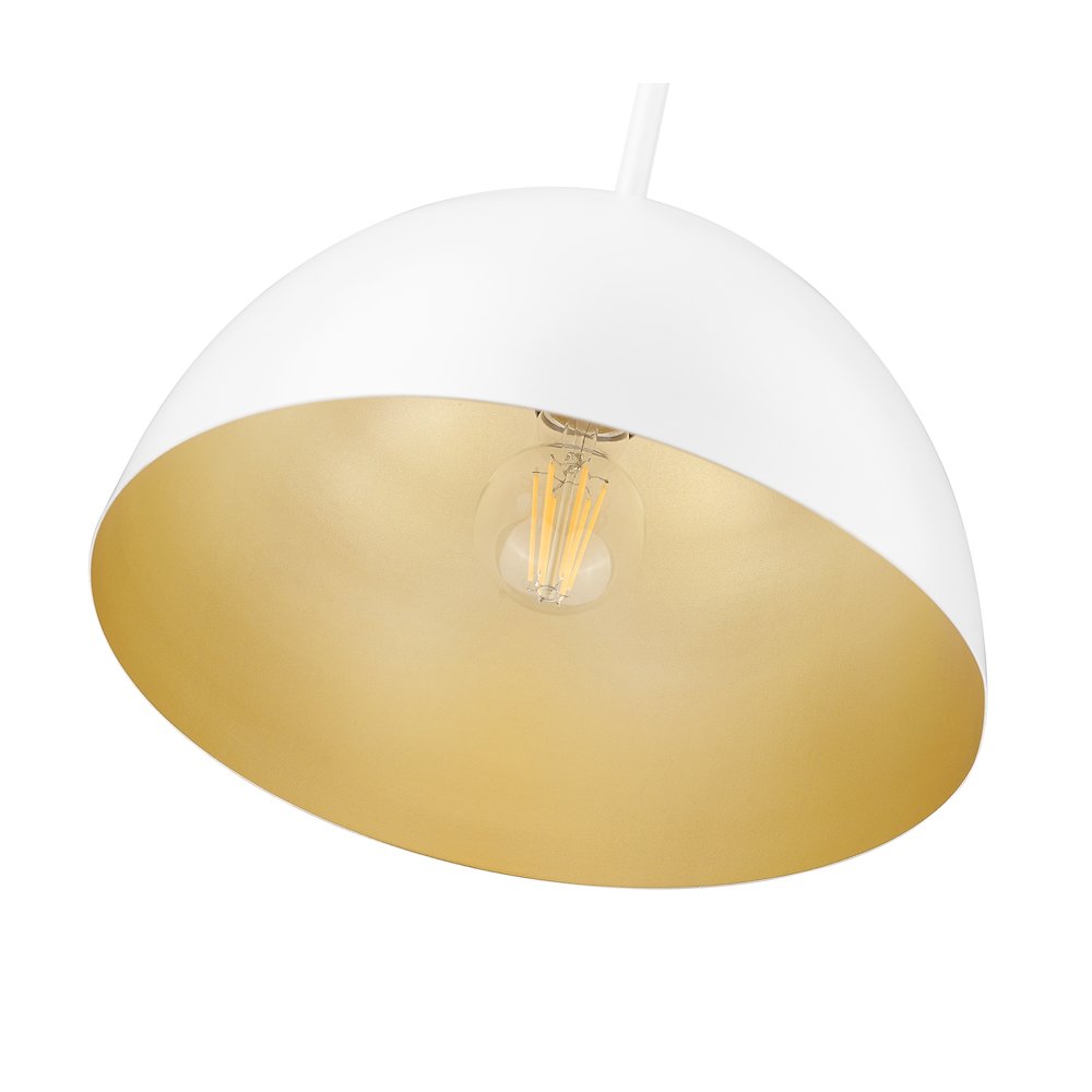 Z-Lite 1 Light Pendant, Matte White. Picture 4