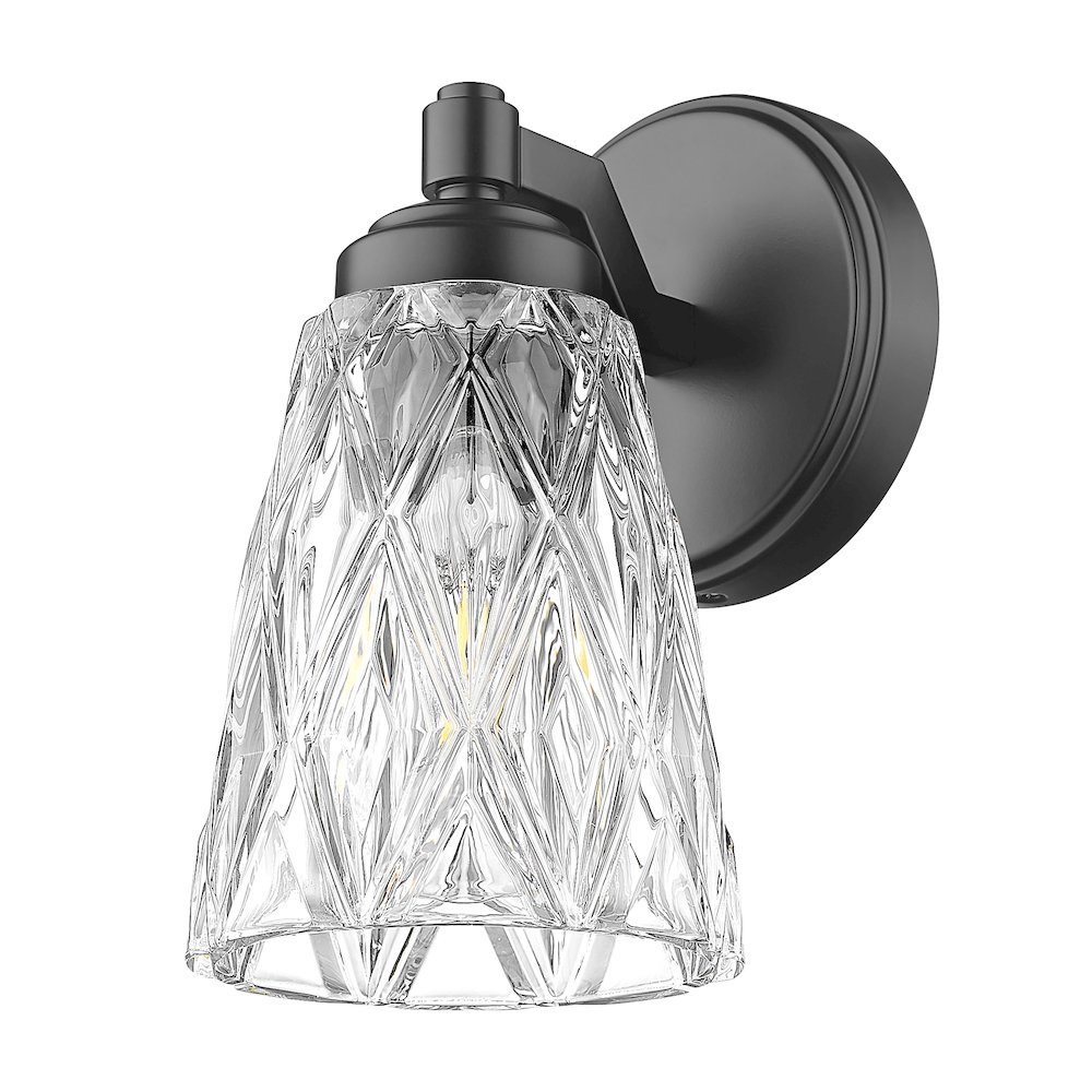Z-Lite 1 Light Wall Sconce, Matte Black. Picture 7