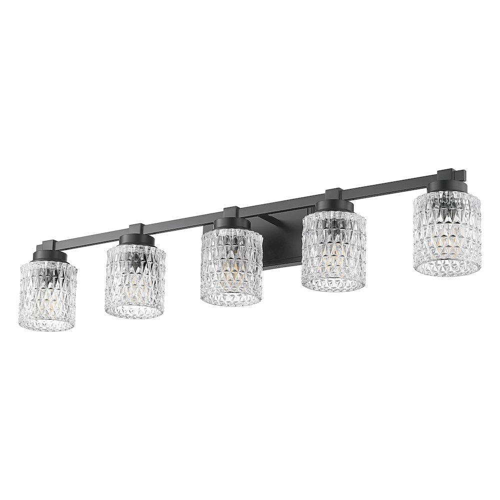 Z-Lite 5 Light Vanity, Matte Black. Picture 7