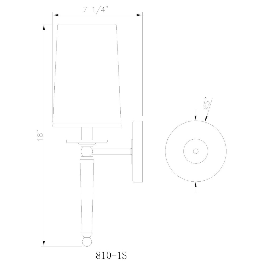 Z-Lite 1 Light Wall Sconce. Picture 8