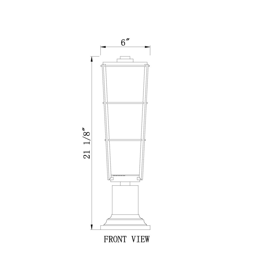 Z-Lite 1 Light Outdoor Pier Mounted Fixture. Picture 8