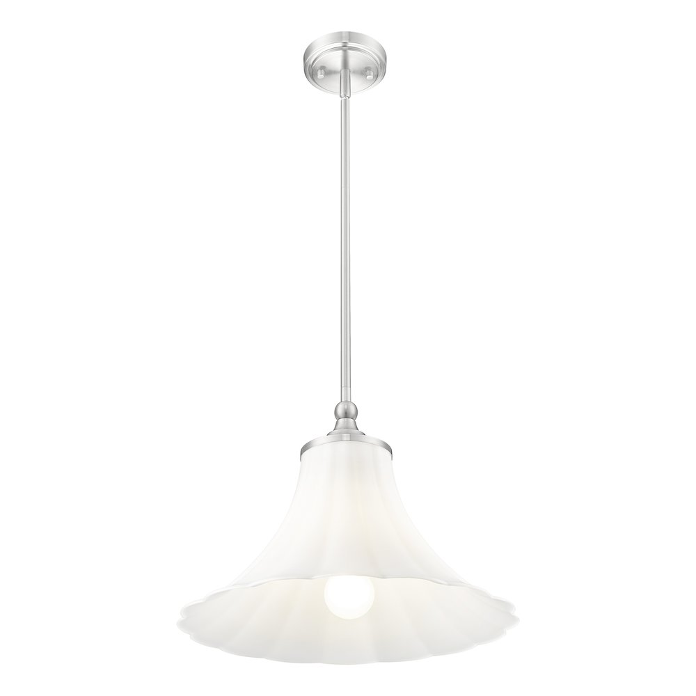 Z-Lite 1 Light Pendant, Brushed Nickel. Picture 2