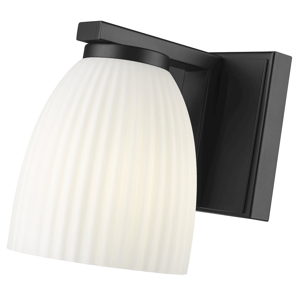 Z-Lite Naya 1 Light Wall Sconce in Matte Black color, Steel frame. Picture 4