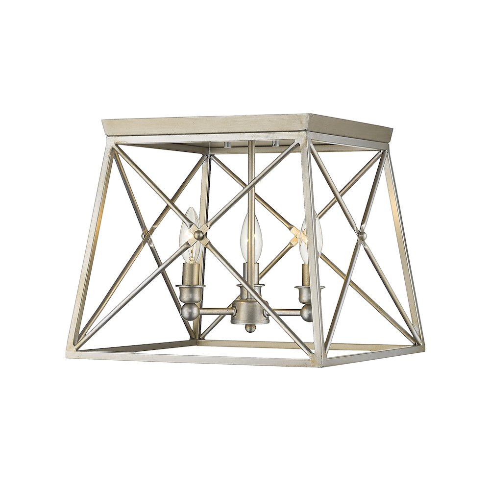 Z-Lite 3 Light Flush Mount. Picture 1