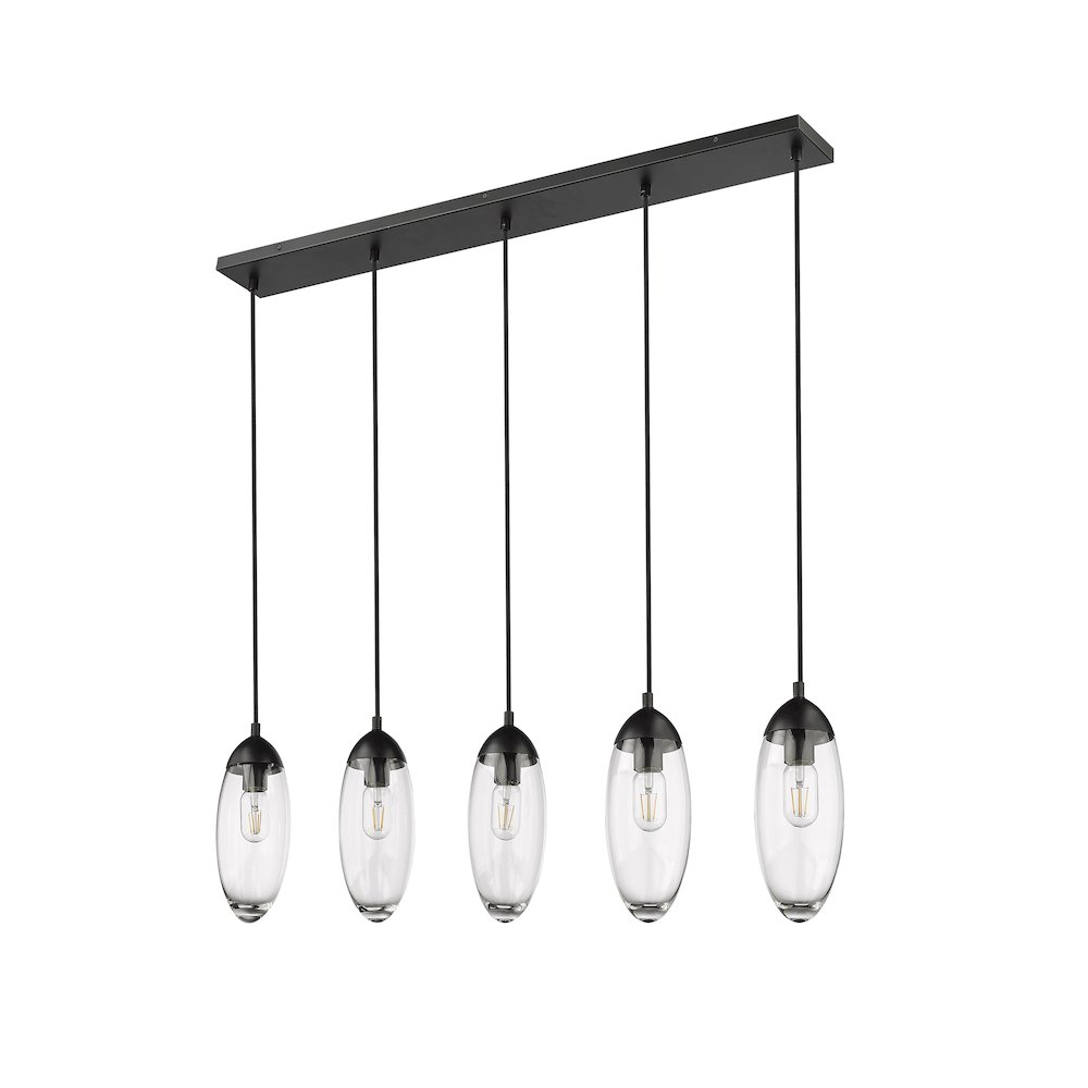 Z-Lite 5 Light Linear Chandelier. Picture 5