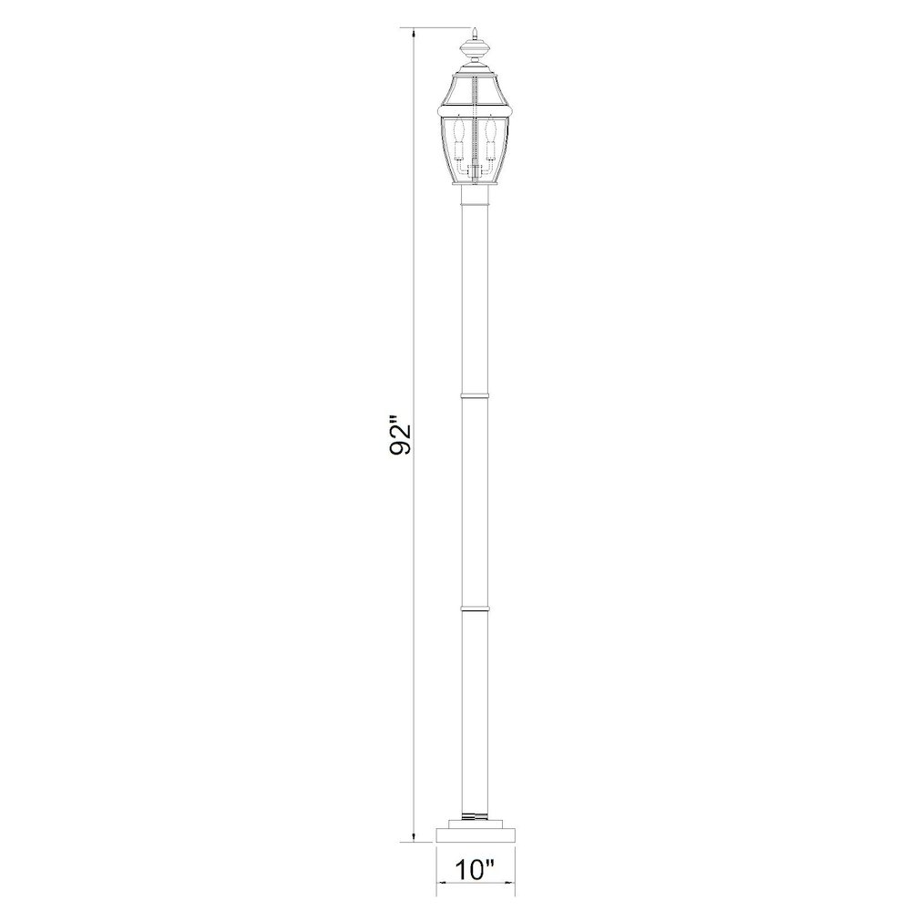 Z-Lite 2 Light Outdoor Post Mounted Fixture. Picture 4