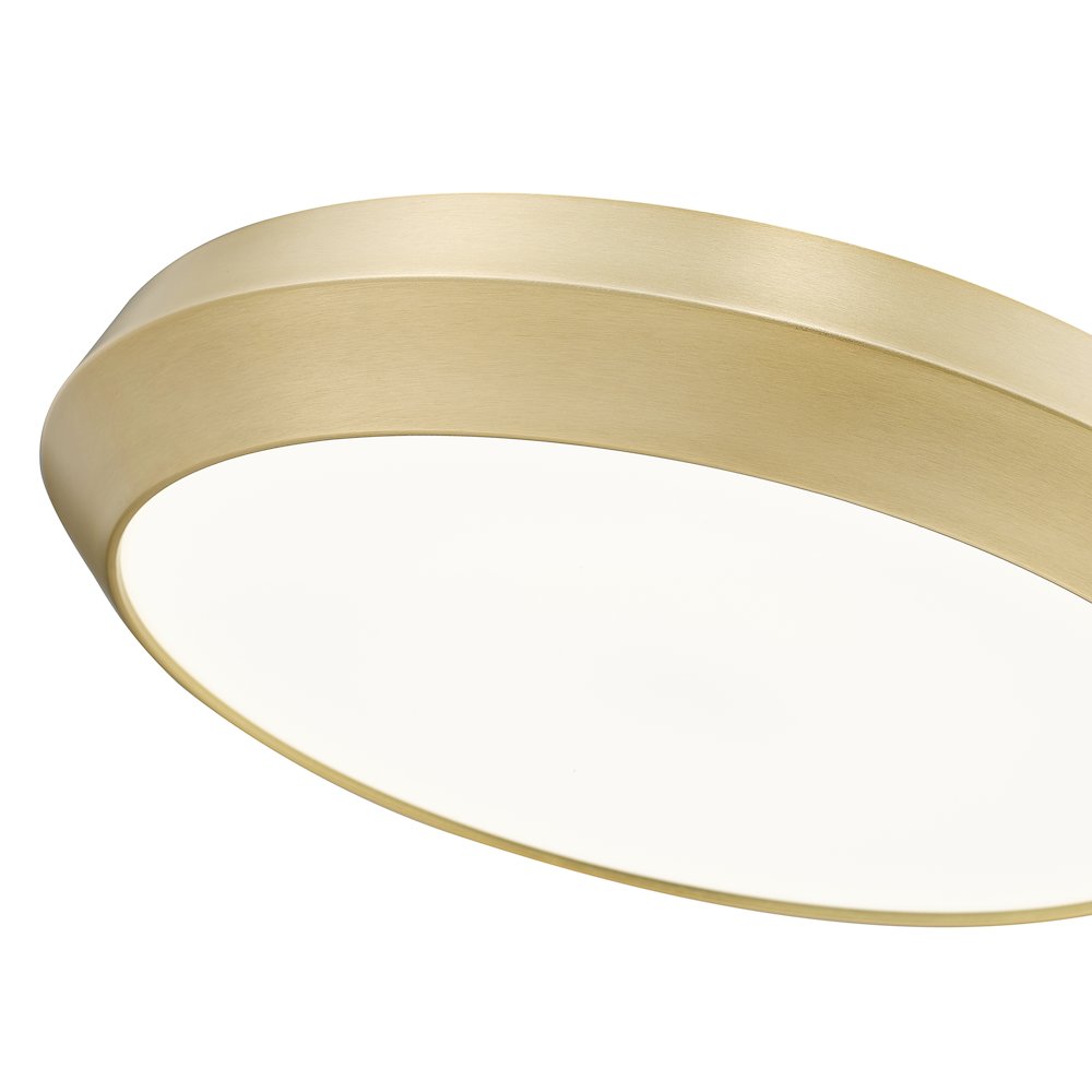Z-Lite 1 Light Flush Mount, Modern Gold. Picture 4