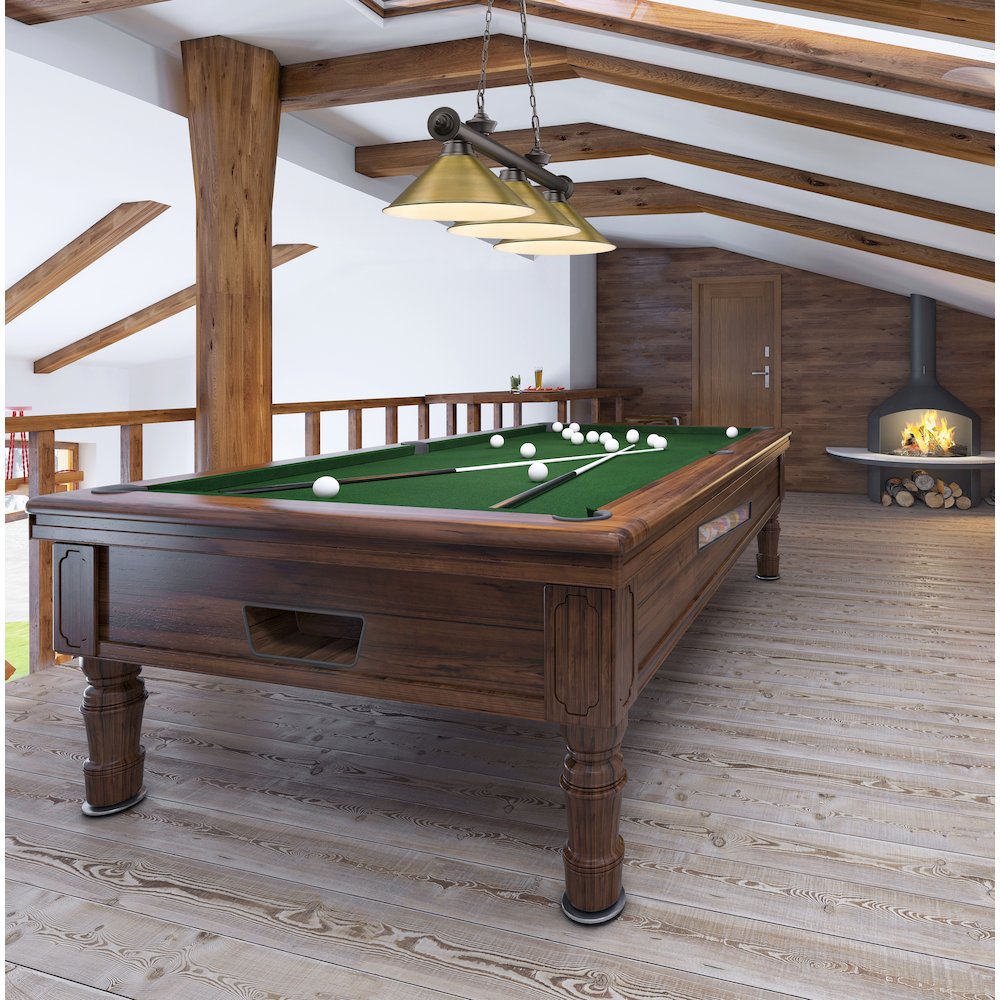 Z-Lite Cordon 3 Light Billiard, Steel Frame, Rubbed Brass Shade Color. Picture 7