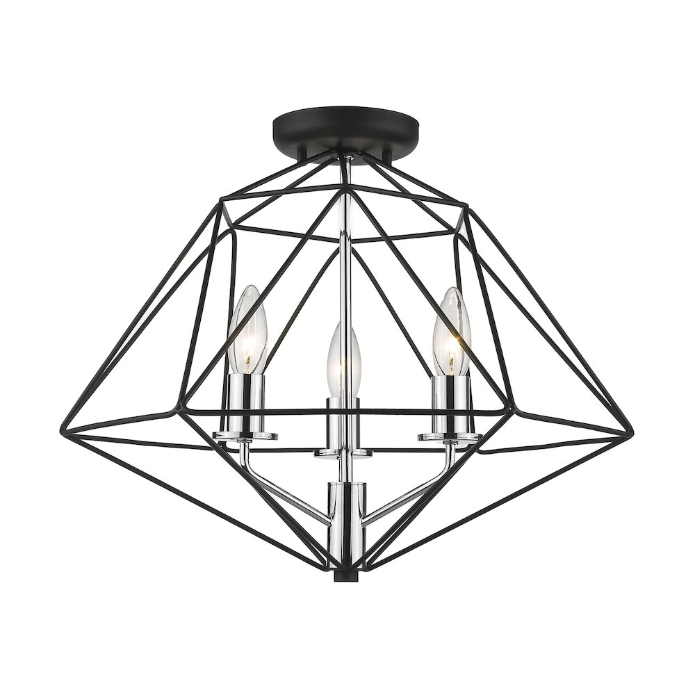 Z-Lite 3 Light Semi Flush Mount. Picture 2