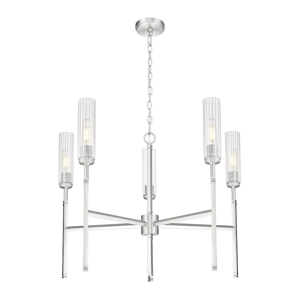 Z-Lite 5 Light Chandelier, Brushed Nickel. Picture 3