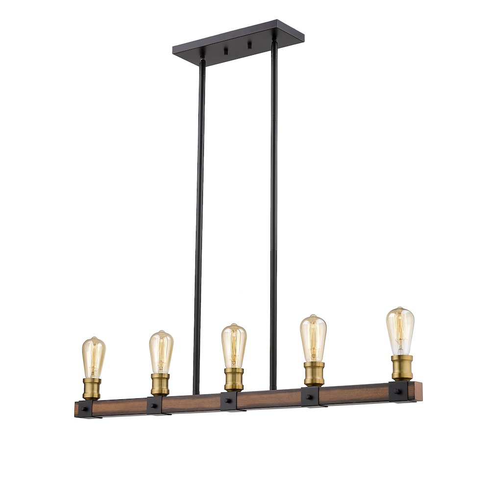 Z-Lite 5 Light Linear Chandelier. Picture 4
