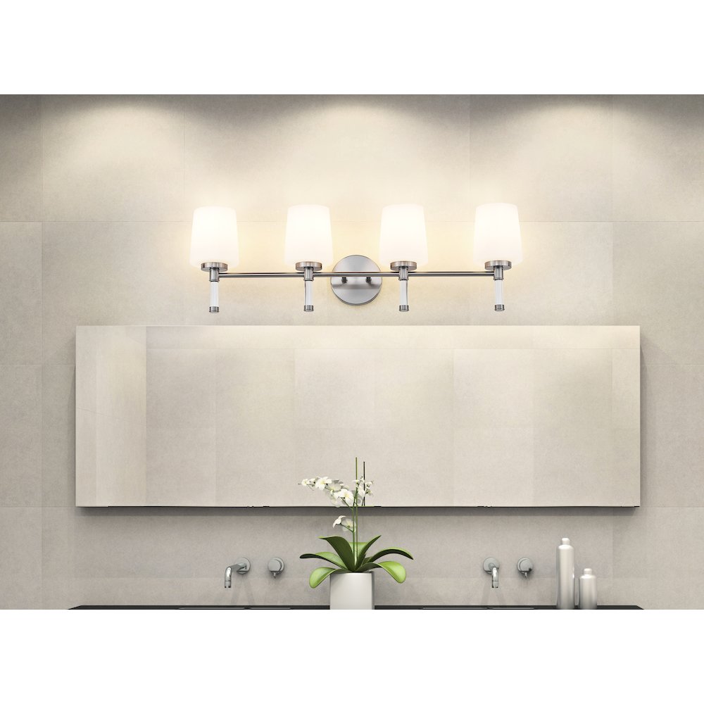 Z-Lite 4 Light Vanity, Brushed Nickel. Picture 6