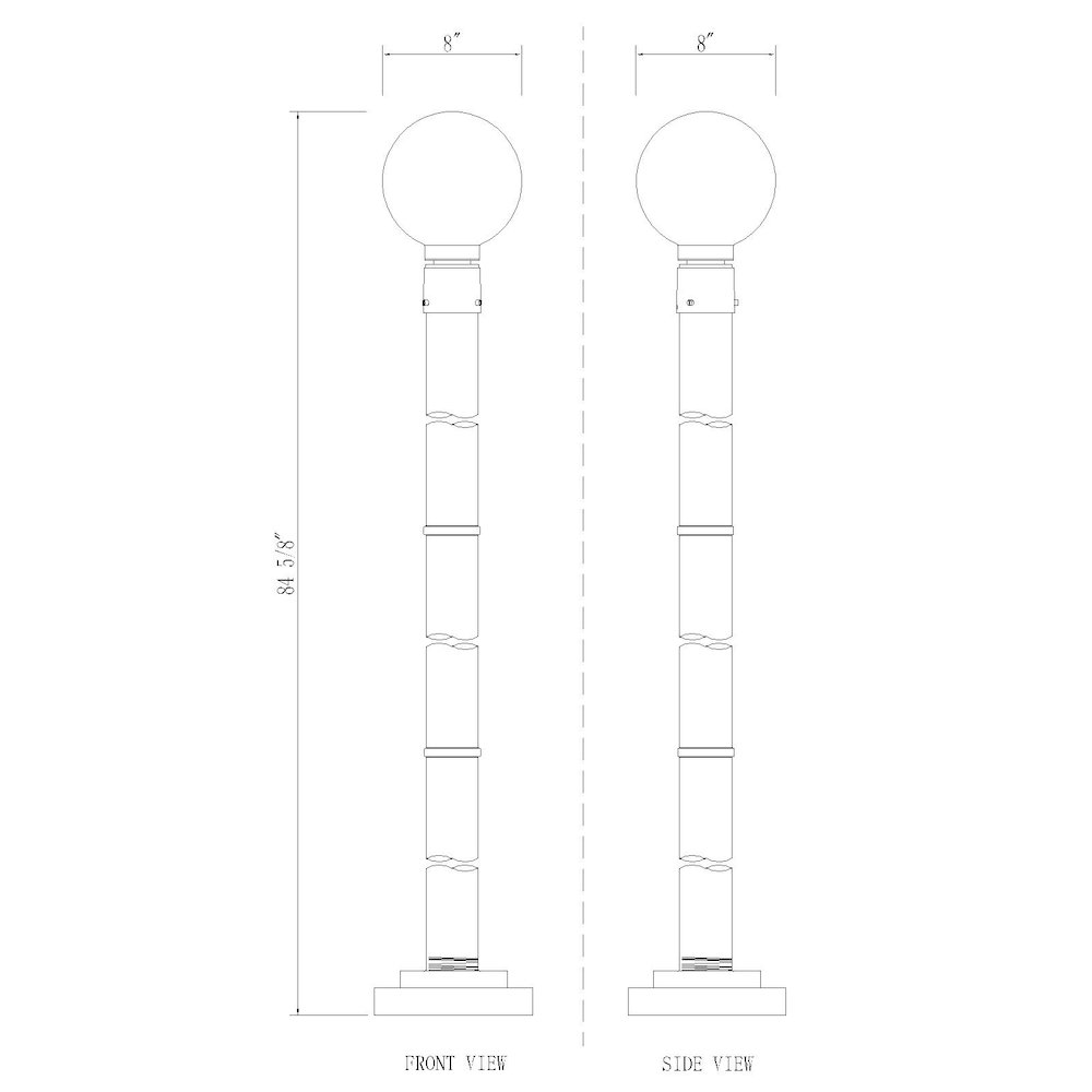 Z-Lite 1 Light Outdoor Post Mounted Fixture. Picture 8