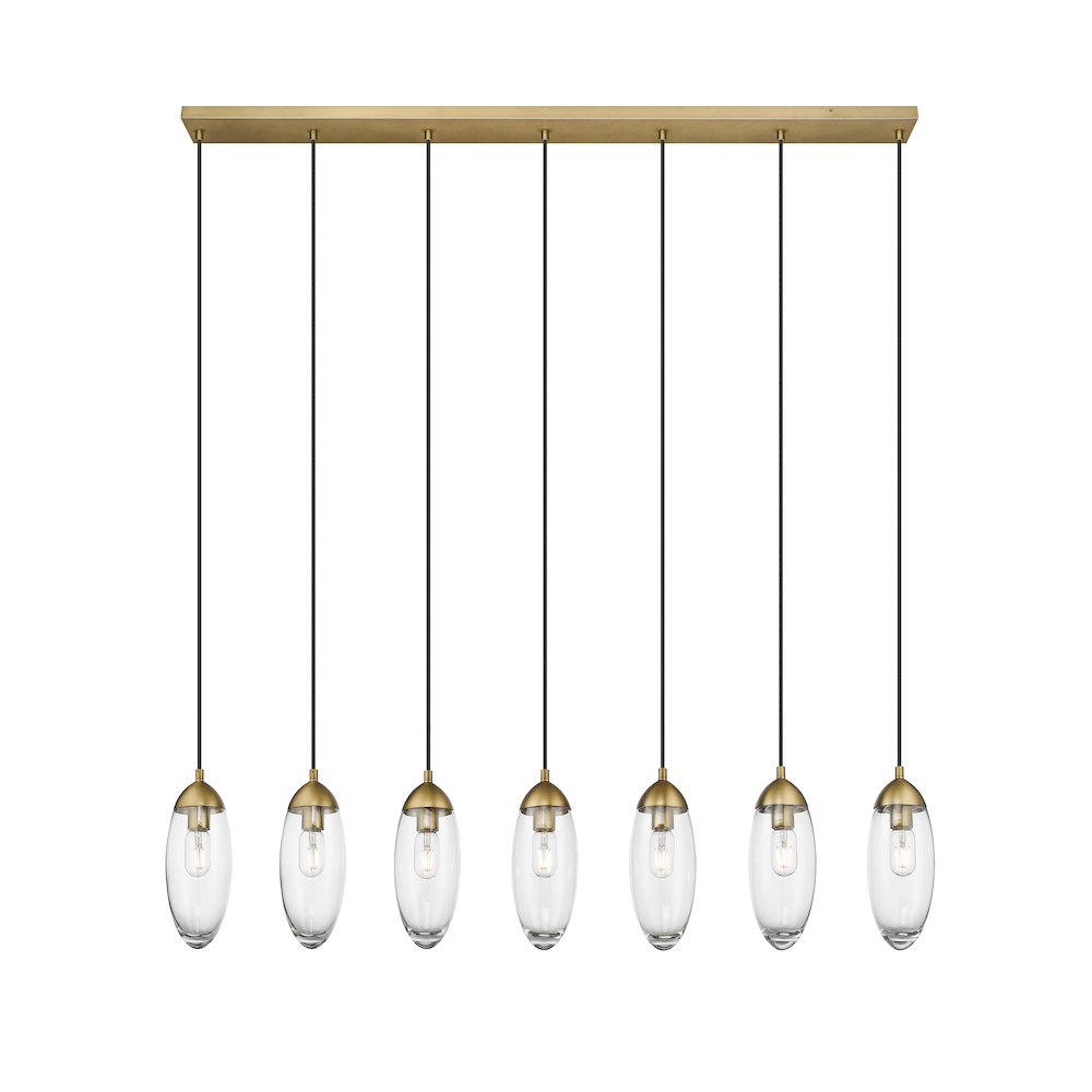 Z-Lite 7 Light Linear Chandelier. Picture 1